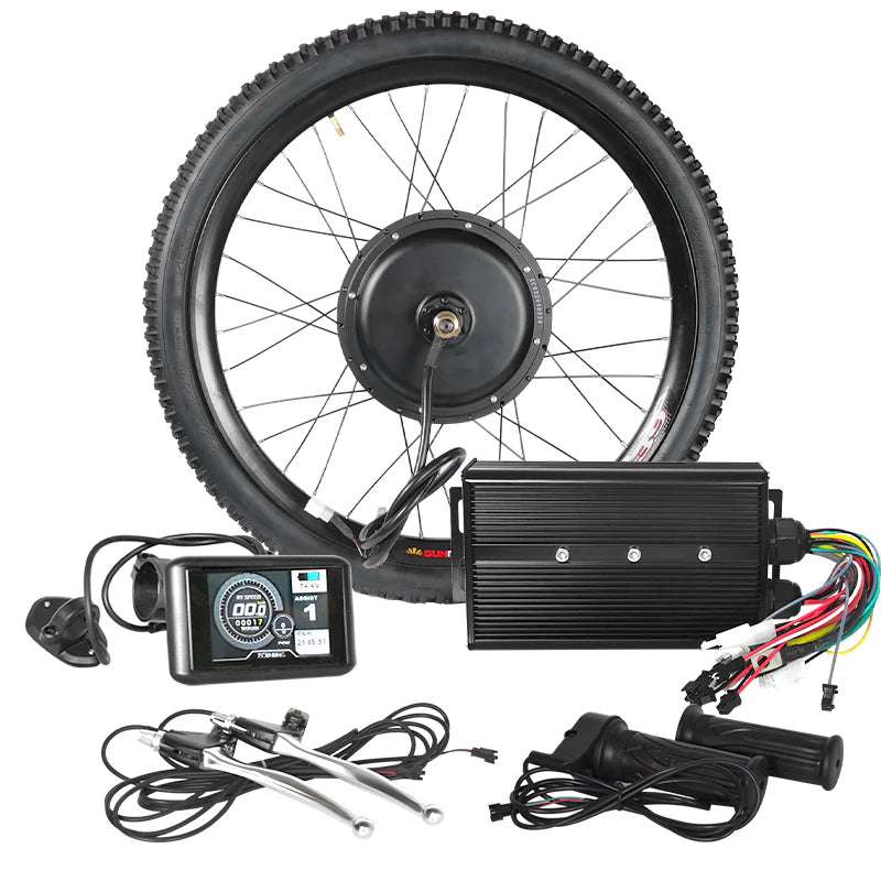3000W Electric Bike Conversion Kit with 3.5" TFT Display - Hub Motor for E-Bike DIY Upgrade