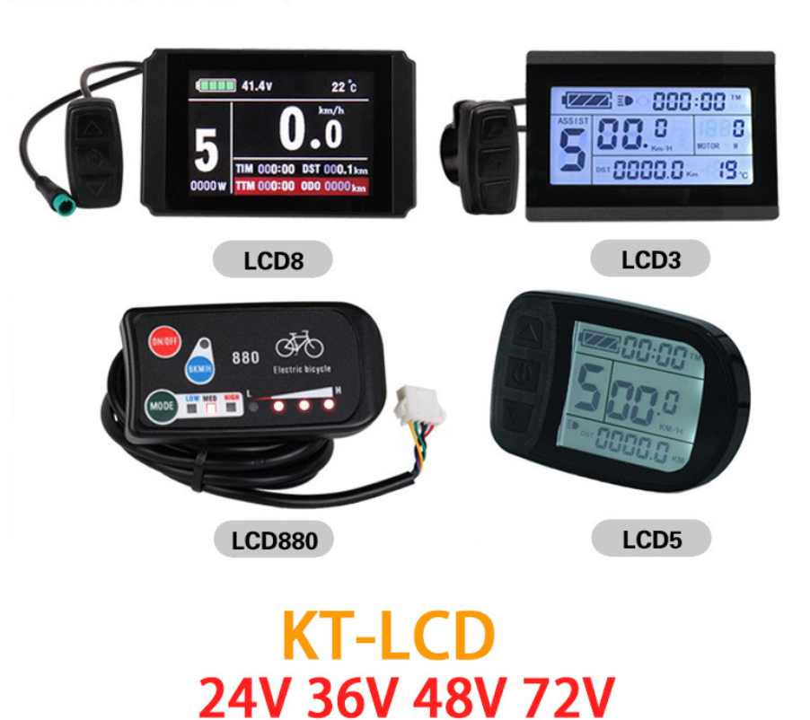 24V36V48V72V Ebike Hub Motor Control Panel LCD Display Meter