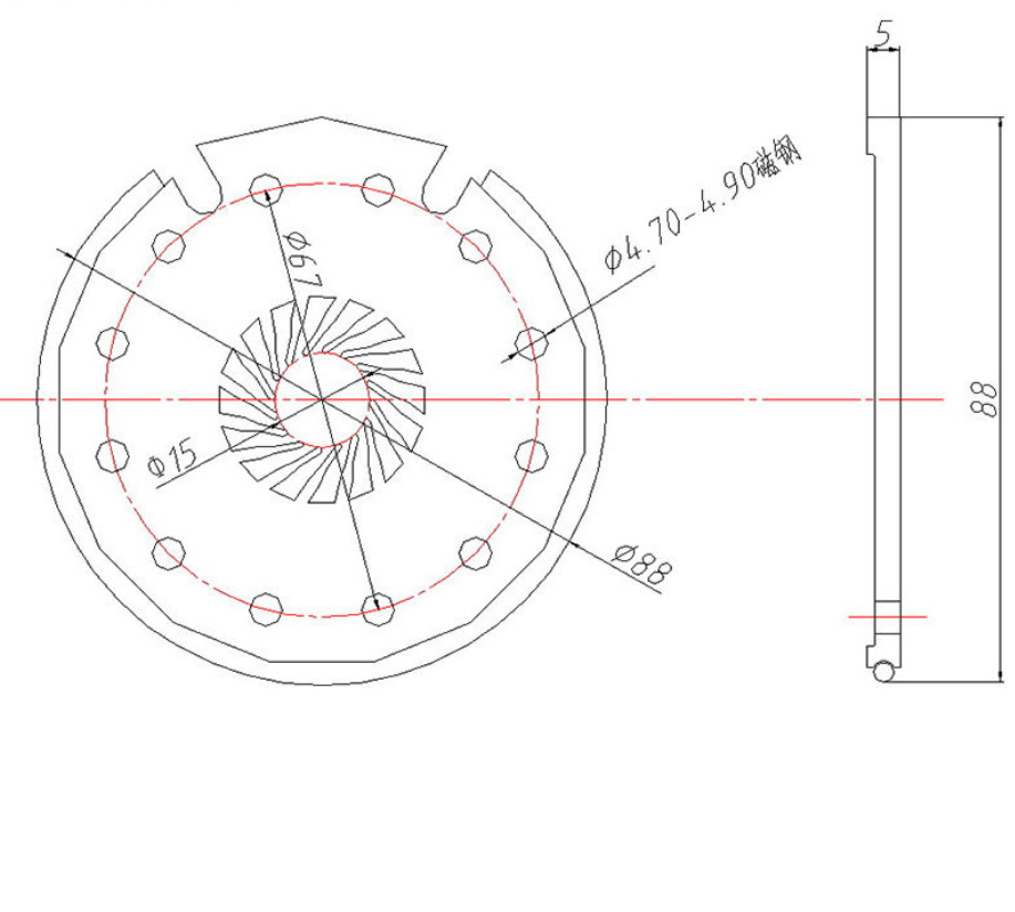 PAS Pedal Assist Sensor KT-D12L Magnet Easy To Install