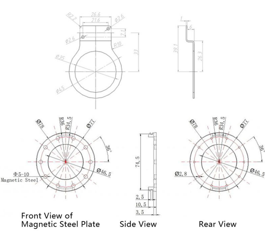 PAS Pedal Assist Sensor KT-BZ-10C Magnet Easy To Install