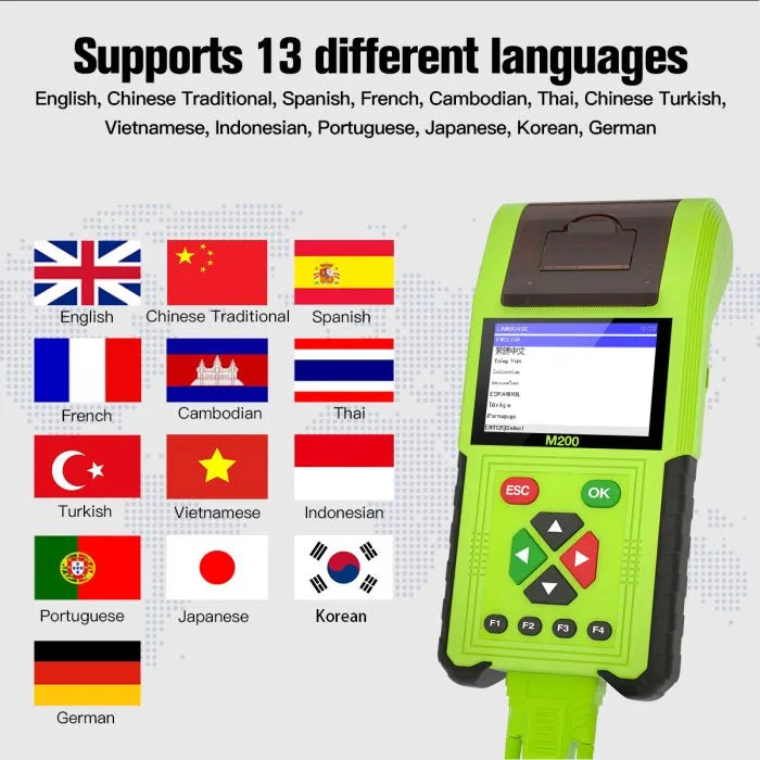 JDiag M200 Motorcycle obd 2 scanner, Relay Test,Sensor Signal Simulation,Injector Test For BMW Yamaha Honda Kawasaki Suzuki