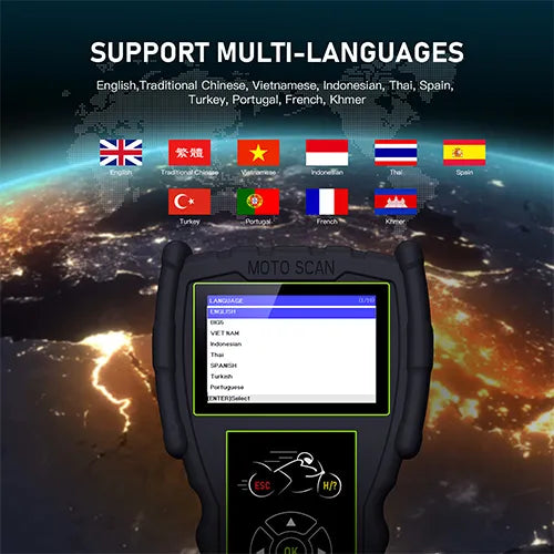 JDiag M100 Pro Motorcycle Diagnostic Scanner OBD2 Fault Diagnostic Tool ,Read/Clear Fault Code, ABS Test, Freeze Data For Kawasaki Yamaha Suzuki