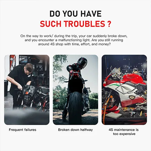 JDiag M100 Pro Motorcycle Diagnostic Scanner OBD2 Fault Diagnostic Tool ,Read/Clear Fault Code, ABS Test, Freeze Data For Kawasaki Yamaha Suzuki