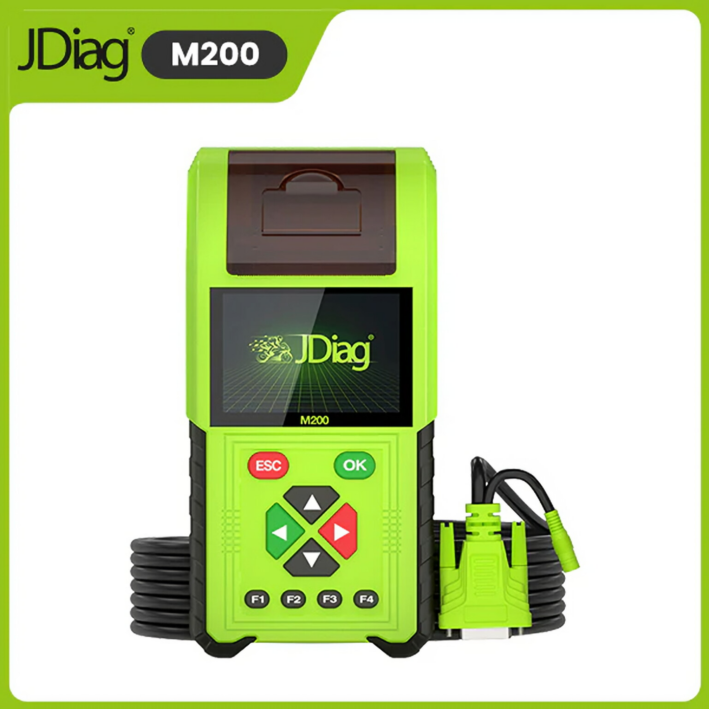 JDiag M200 Motorcycle obd 2 scanner, Relay Test,Sensor Signal Simulation,Injector Test For BMW Yamaha Honda Kawasaki Suzuki