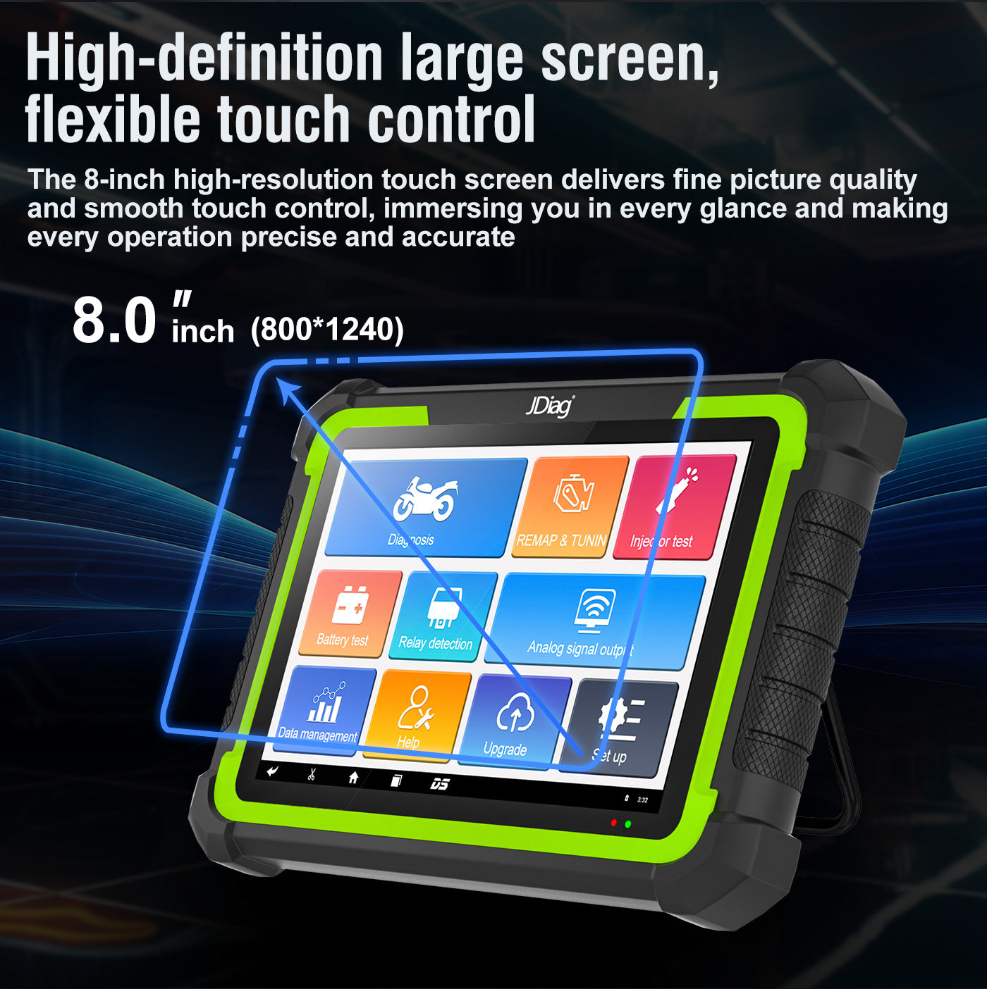 JDiag M400 Motorcycle Diagnostic OBD2 Scanner For Universal Motorcycle 8.0 inch