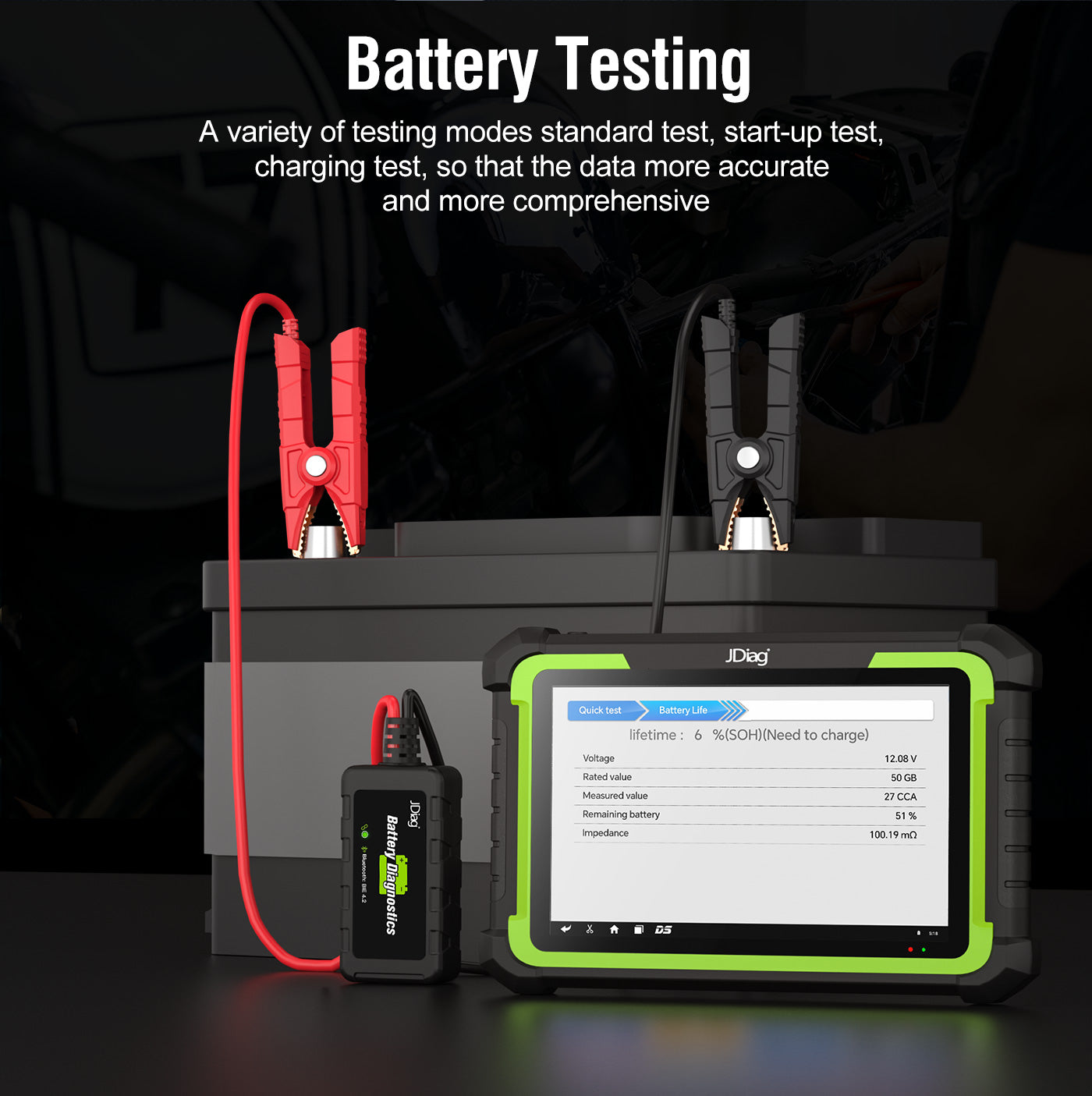 JDiag M400 Motorcycle Diagnostic OBD2 Scanner For Universal Motorcycle 8.0 inch