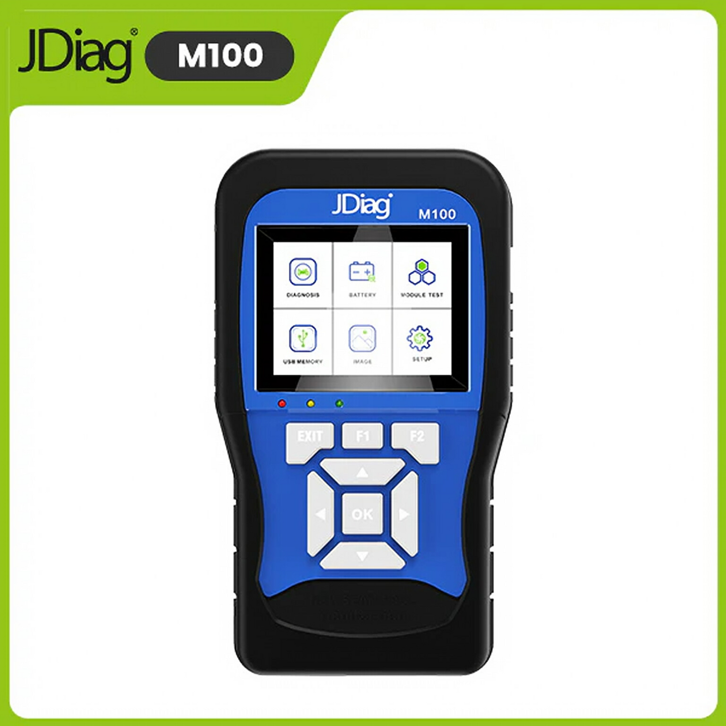 JDiag M100 OBD Motorcycle Multi-Language Diagnostic Scanner, Battery tester for motorcycle, Code Reader for Honda Kawasaki Yamaha Suzuki