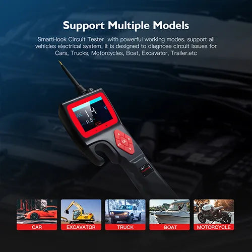 TopDiag P200 Automotive Power Circuit Probe Kit, 12V 24V Electrical Test Tool with Multimeter, Relay Test, Fuel Injector Tester